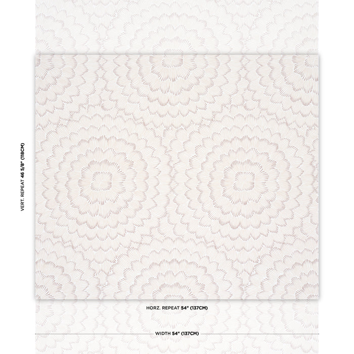 Schumacher Feather Bloom Chai Wallpaper Sample 5013824
