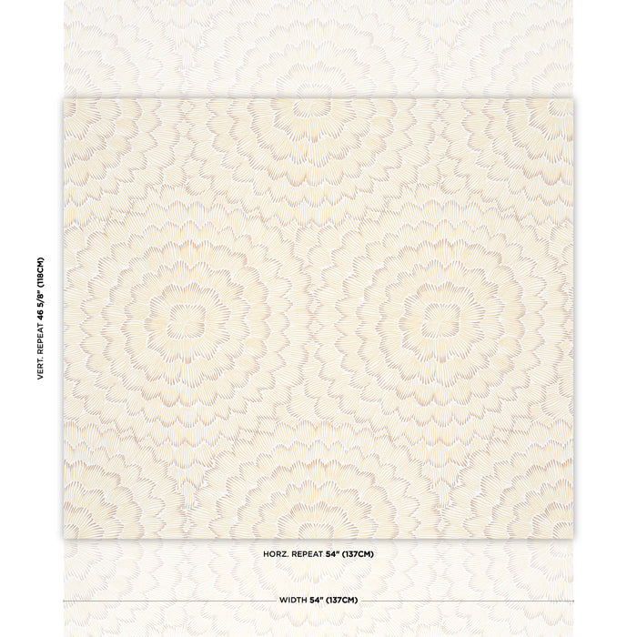 Schumacher Feather Bloom Mustard Wallpaper Sample 5013825
