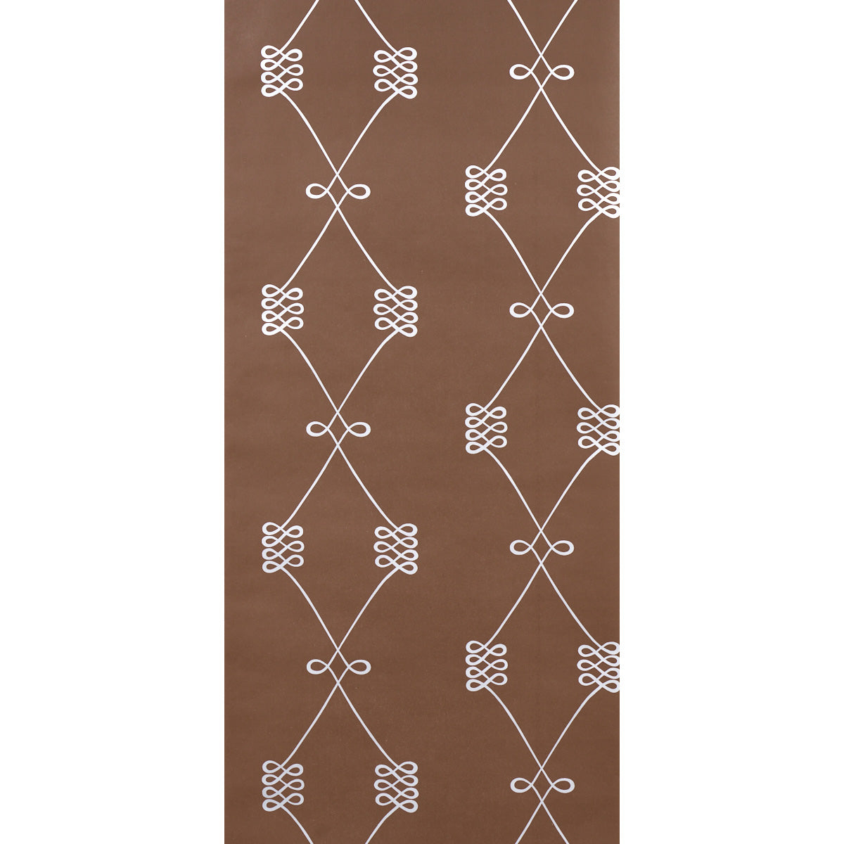 Schumacher Nicolette Silver On Brown Wallpaper Sample 5013832