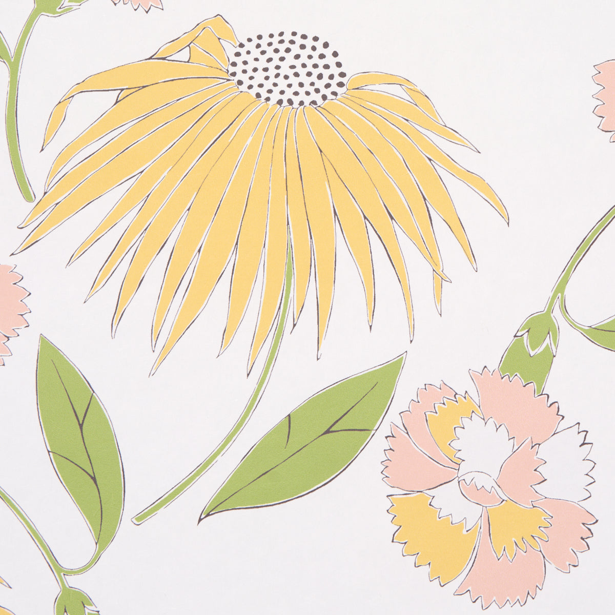 Schumacher Bouquet Toss Pink Lemonade Wallpaper Sample 5013840