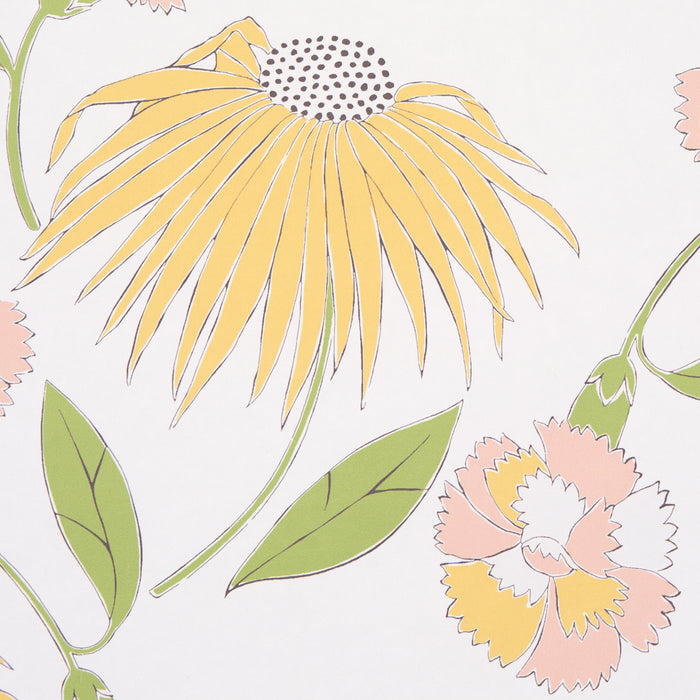 Schumacher Bouquet Toss Pink Lemonade Wallpaper Sample 5013840