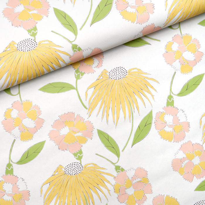 Schumacher Bouquet Toss Pink Lemonade Wallpaper Sample 5013840