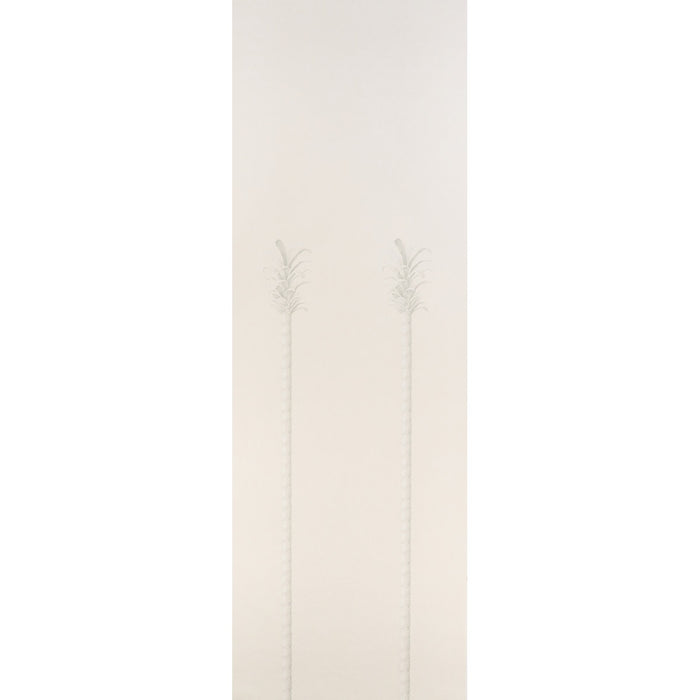 Schumacher Villa Palm Panel White/Ivory Wallpaper Sample 5013881