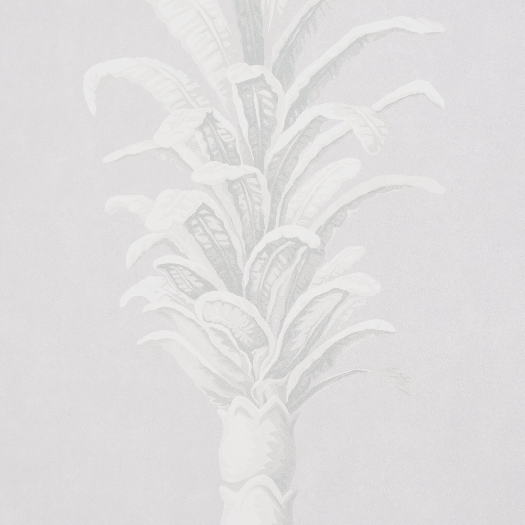 Schumacher Villa Palm Panel Grey Wallpaper Sample 5013882