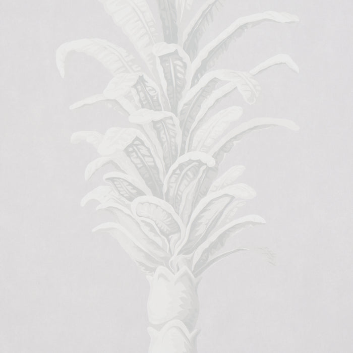 Schumacher Villa Palm Panel Grey Wallpaper Sample 5013882
