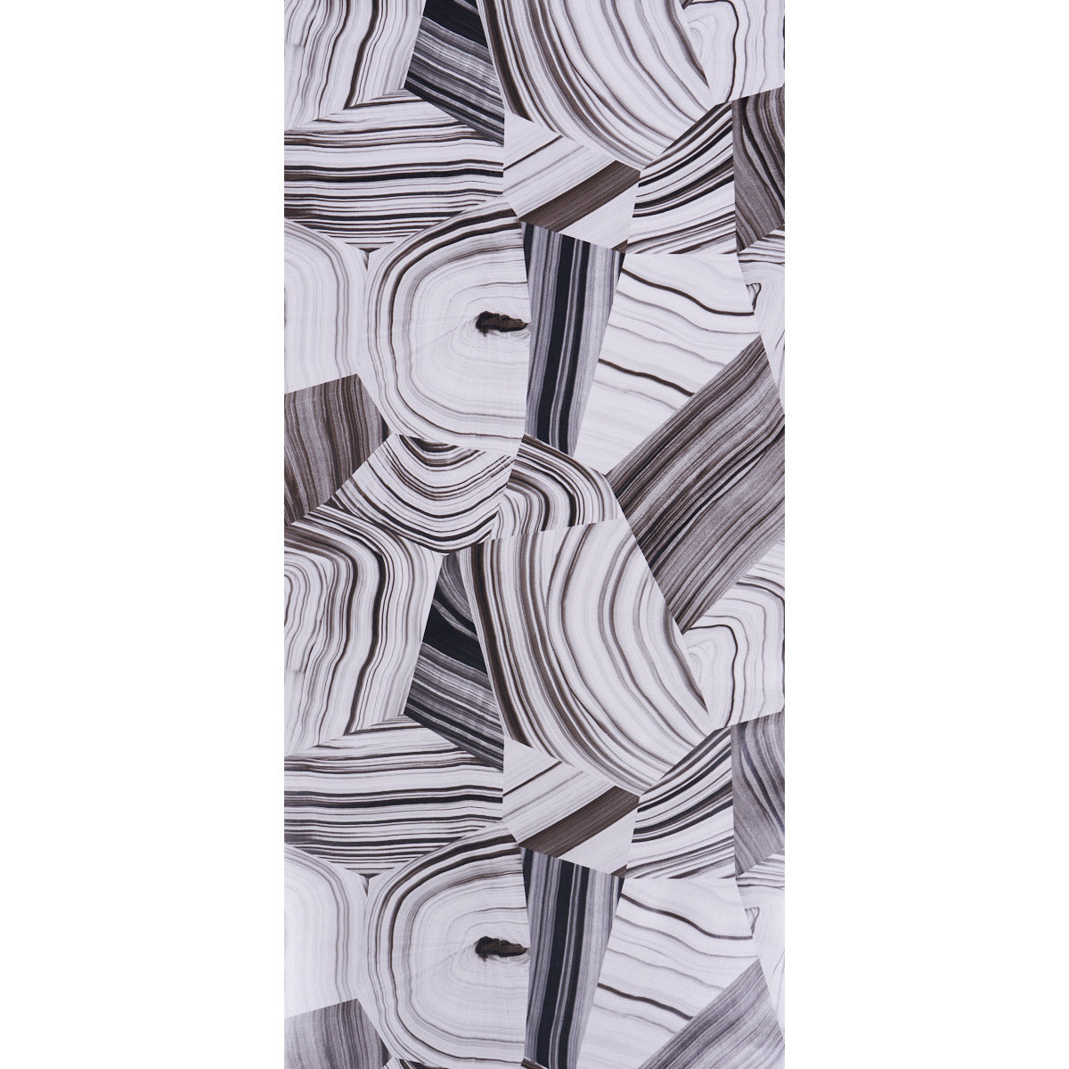 Schumacher Agate Slice Black And White Wallpaper Sample 5013890