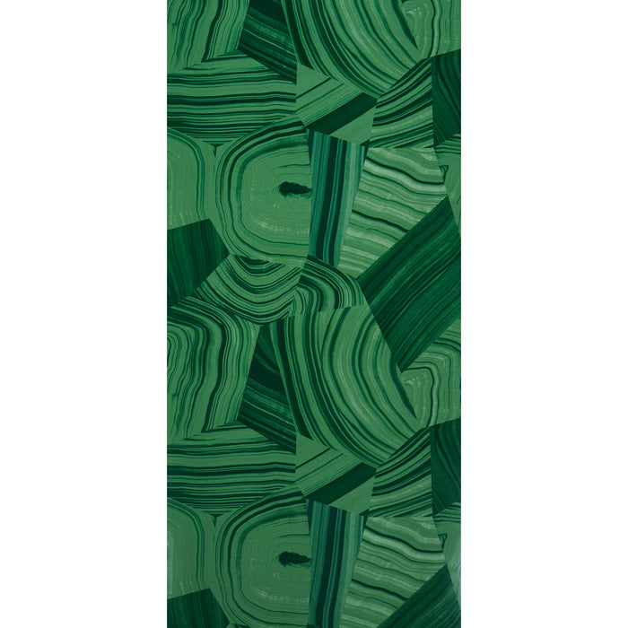 Schumacher Agate Slice Malachite Green Wallpaper Sample 5013891