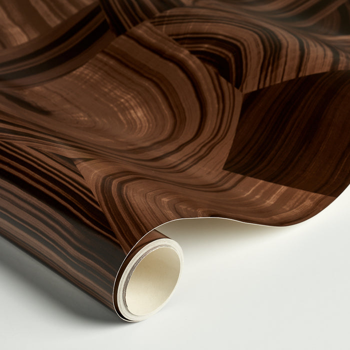 Schumacher Agate Slice Tigers Eye Wallpaper Sample 5013893
