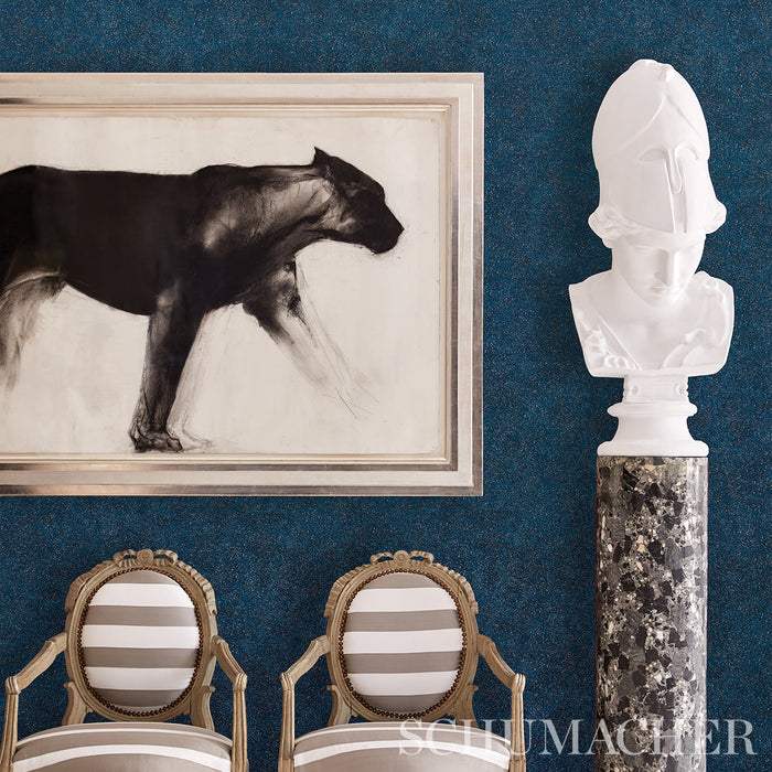 Schumacher Porphyry Peacock Wallpaper Sample 5013901