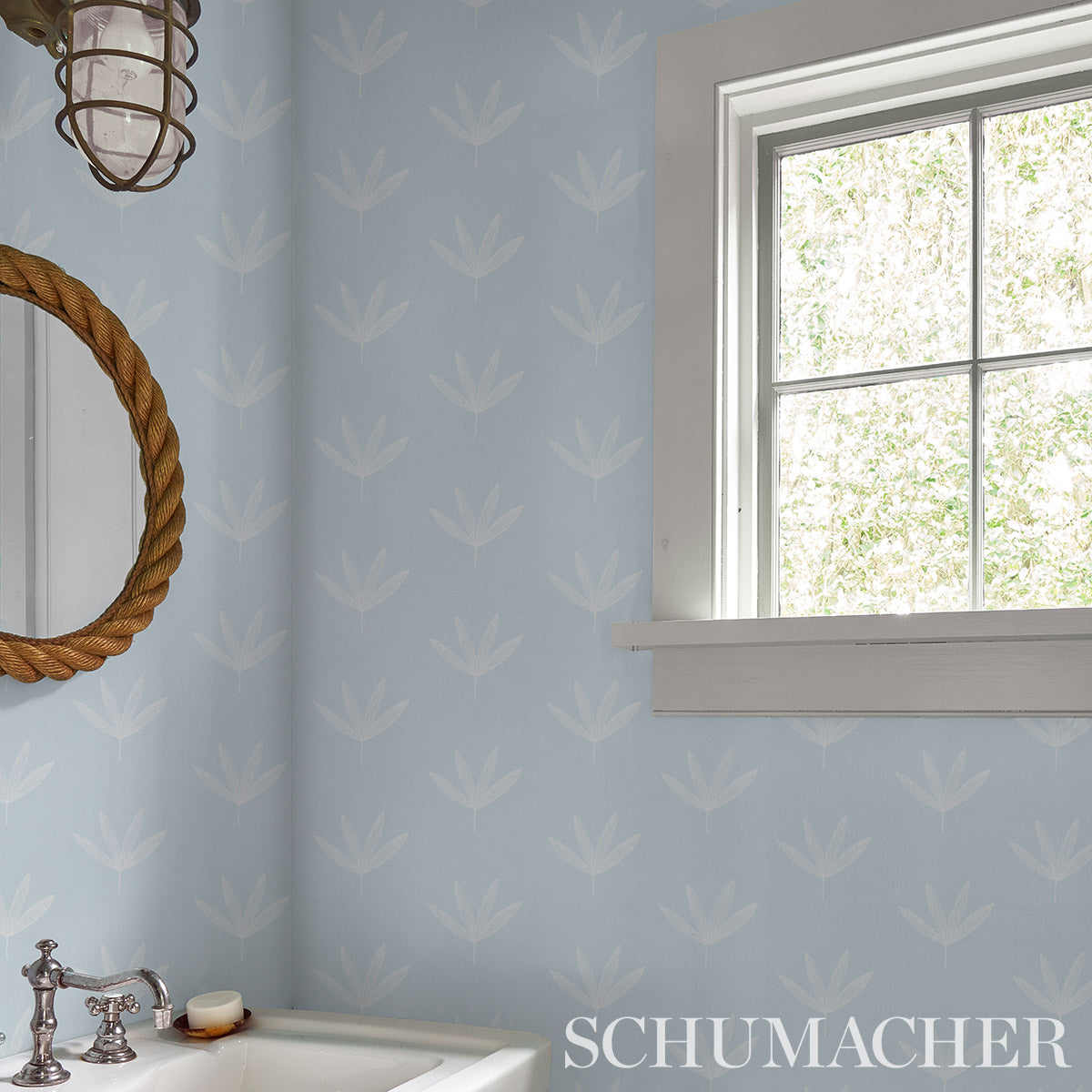 Schumacher Rue Sky Wallpaper Sample 5013920