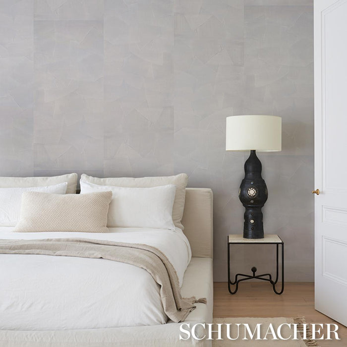 Schumacher Hand Combed Plaster Birch Wallpaper Sample 5013953