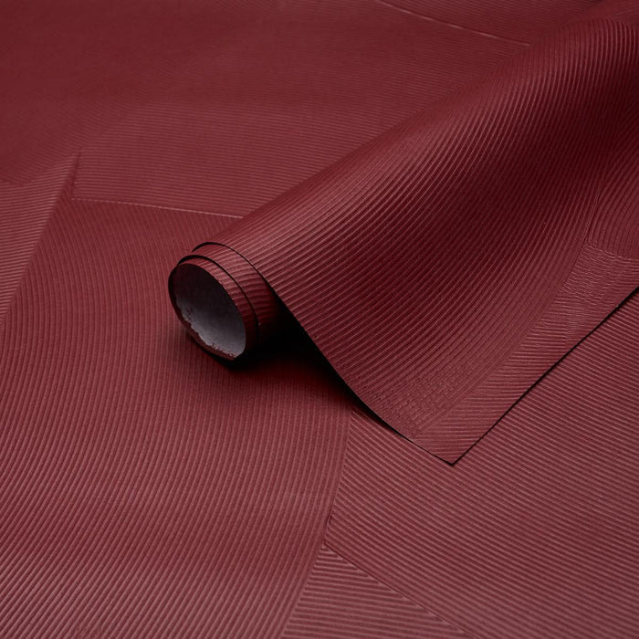 Schumacher Hand Combed Plaster Oxblood Wallpaper Sample 5013955