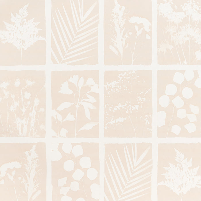 Schumacher Cyanotype Panel Natural Wallpaper Sample 5013971