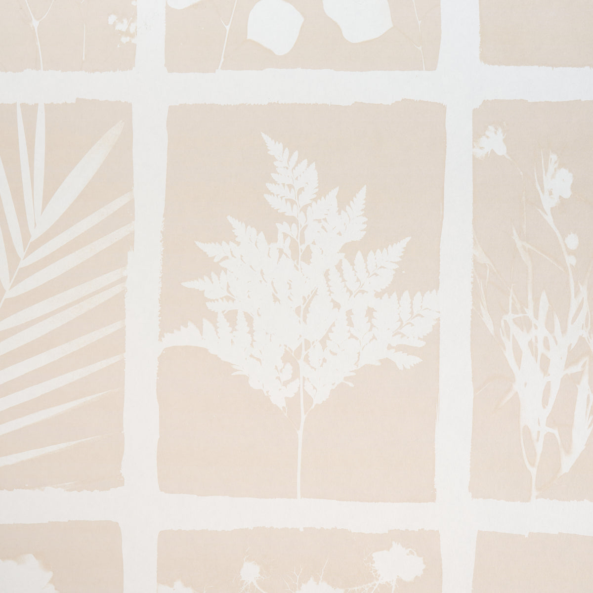 Schumacher Cyanotype Panel Natural Wallpaper 5013971