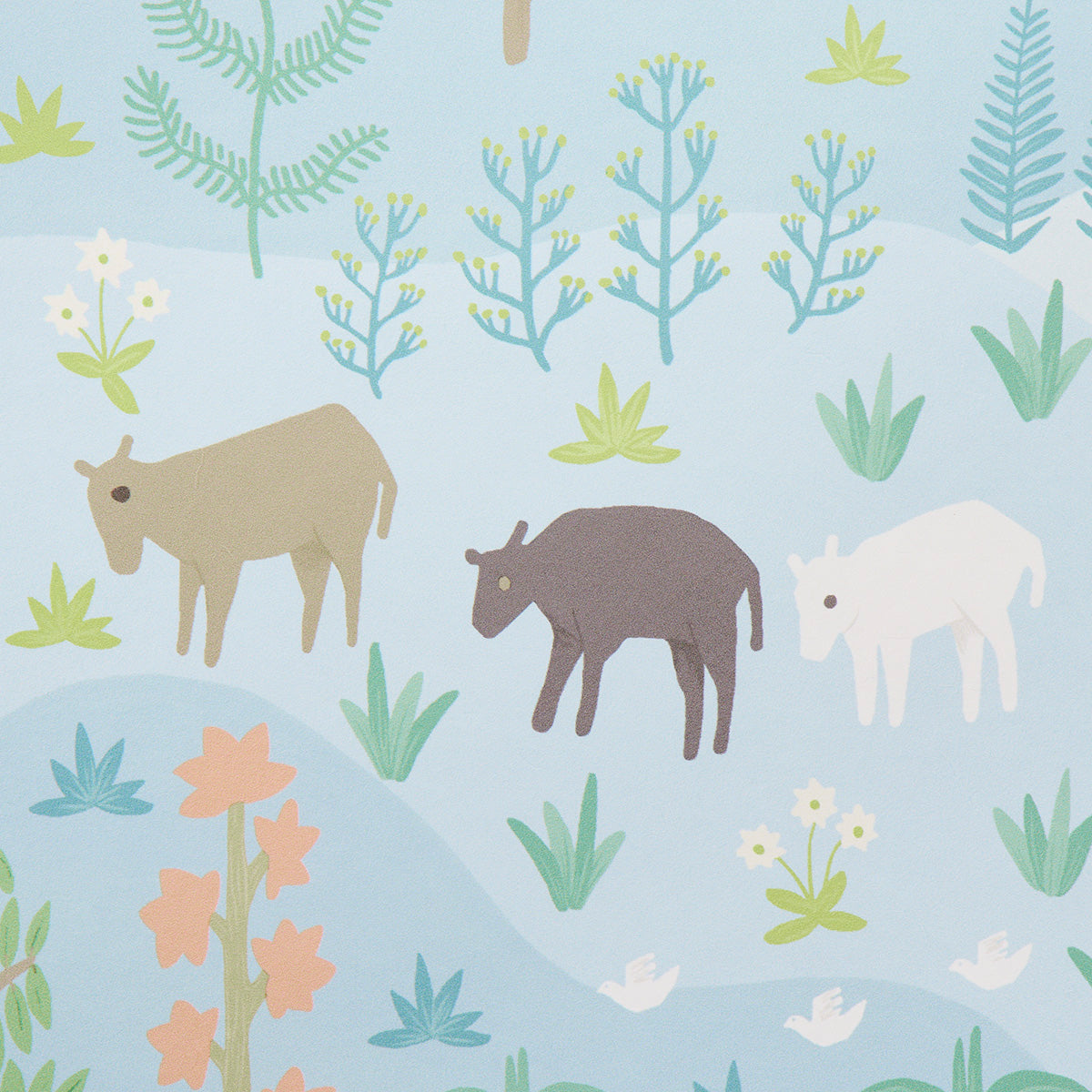 Schumacher Las Colinas Blue Wallpaper Sample 5013981