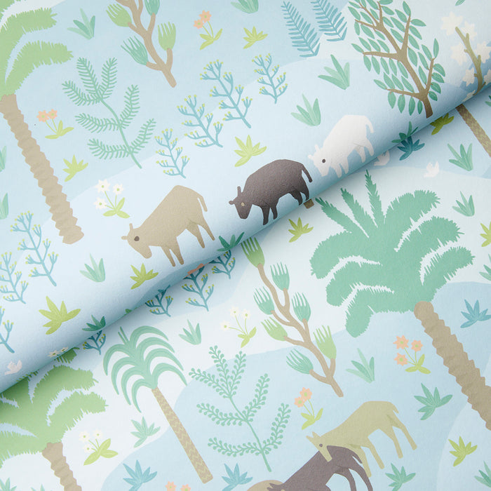 Schumacher Las Colinas Blue Wallpaper Sample 5013981