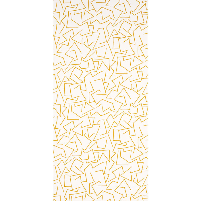 Schumacher Tangent Ochre Wallpaper Sample 5014000