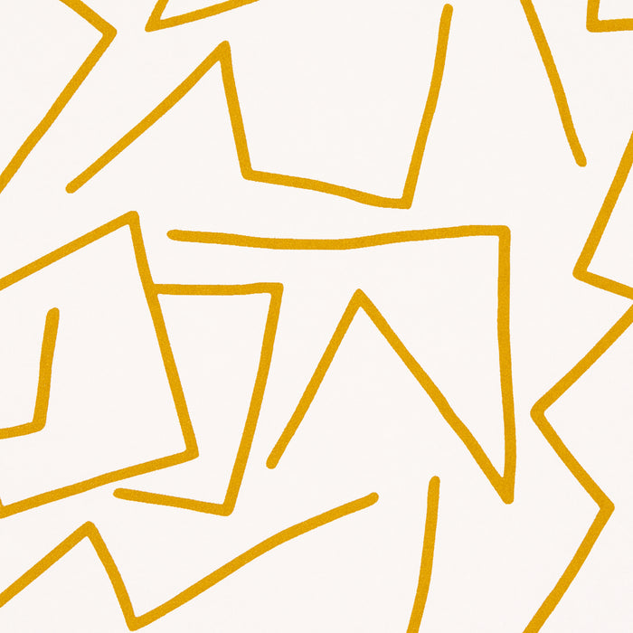 Schumacher Tangent Ochre Wallpaper Sample 5014000