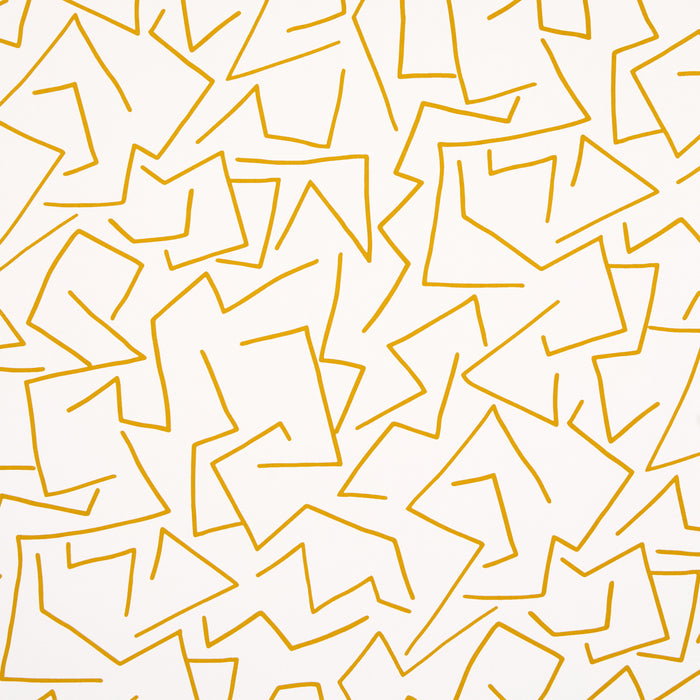 Schumacher Tangent Ochre Wallpaper Sample 5014000