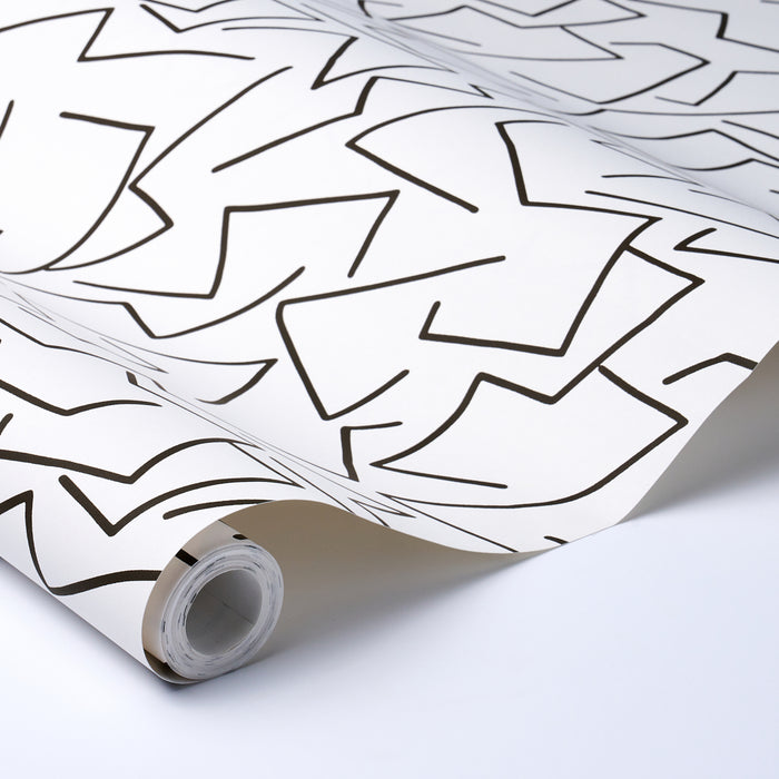 Schumacher Tangent Ivory Wallpaper Sample 5014001