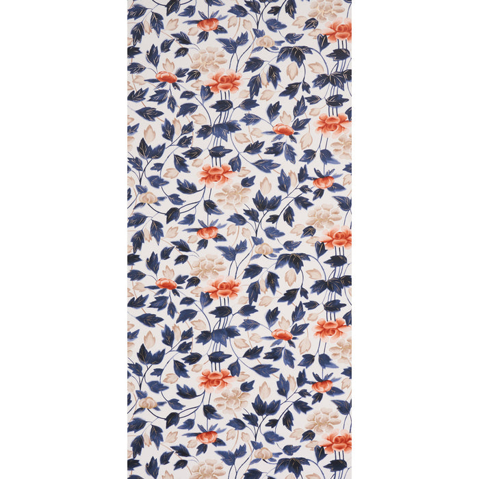 Schumacher Imari Blue Ink Wallpaper Sample 5014050