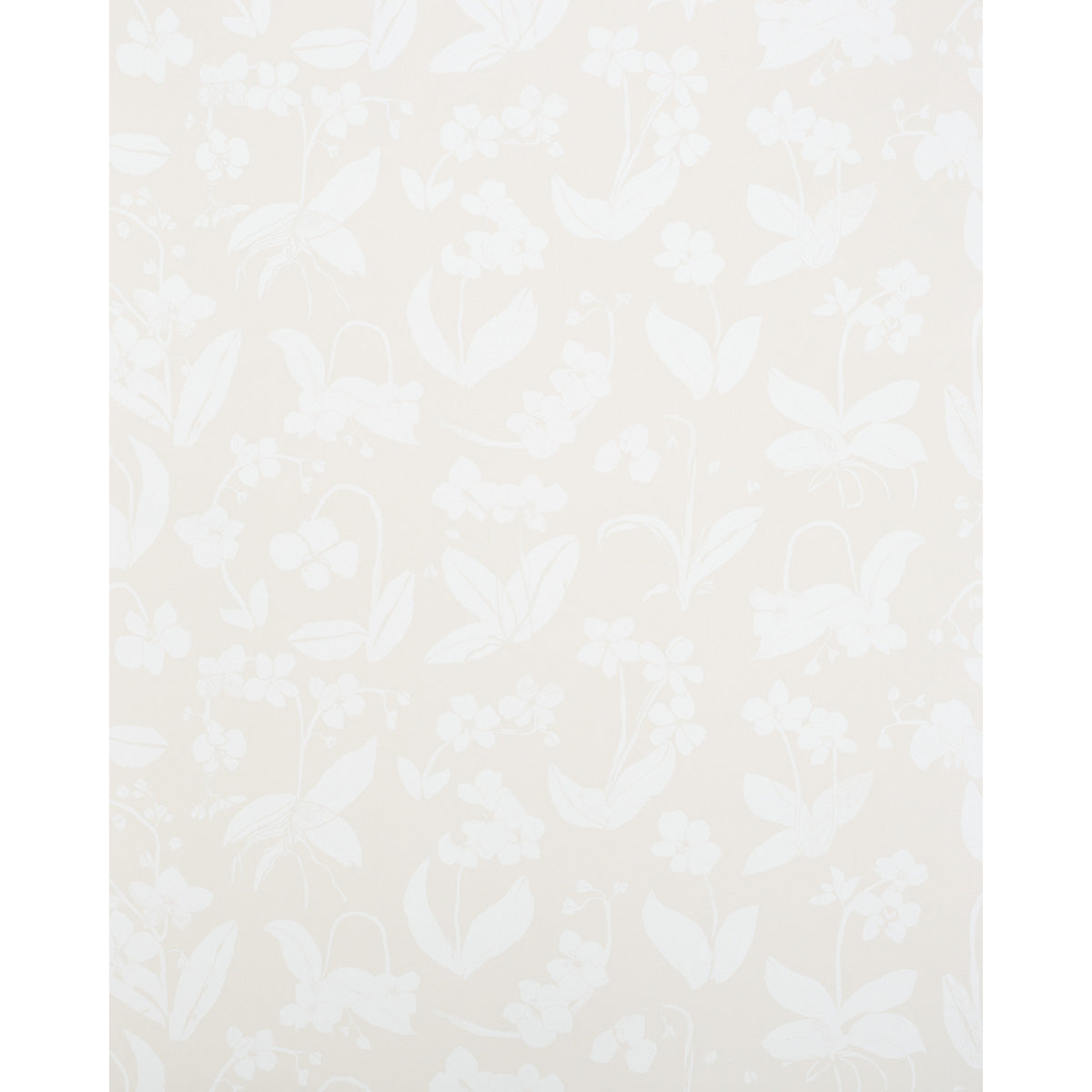 Schumacher Orchids Have Dreams Light Neutral Wallpaper Sample 5014102
