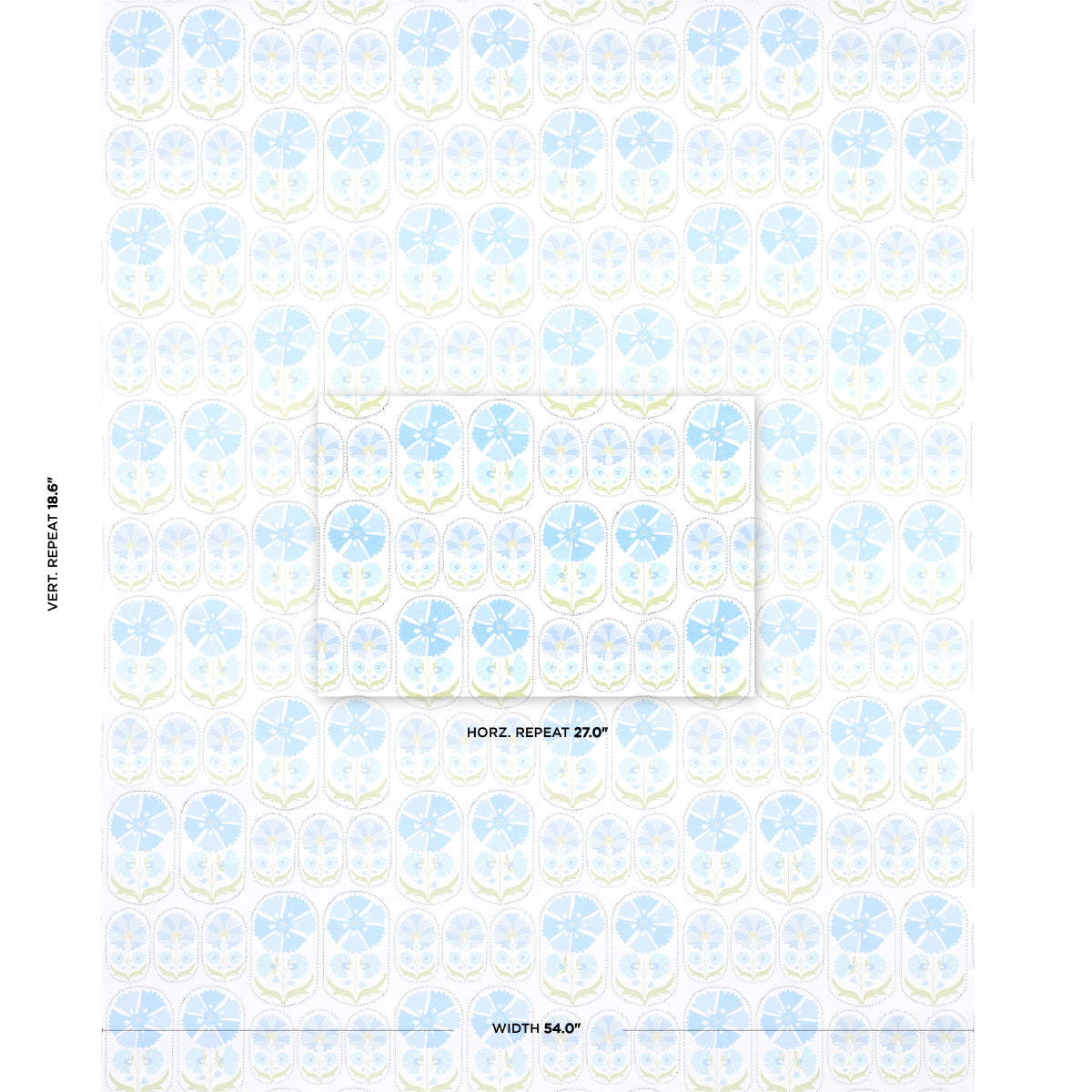 Schumacher Anjuna Floral Sky Wallpaper 5014110