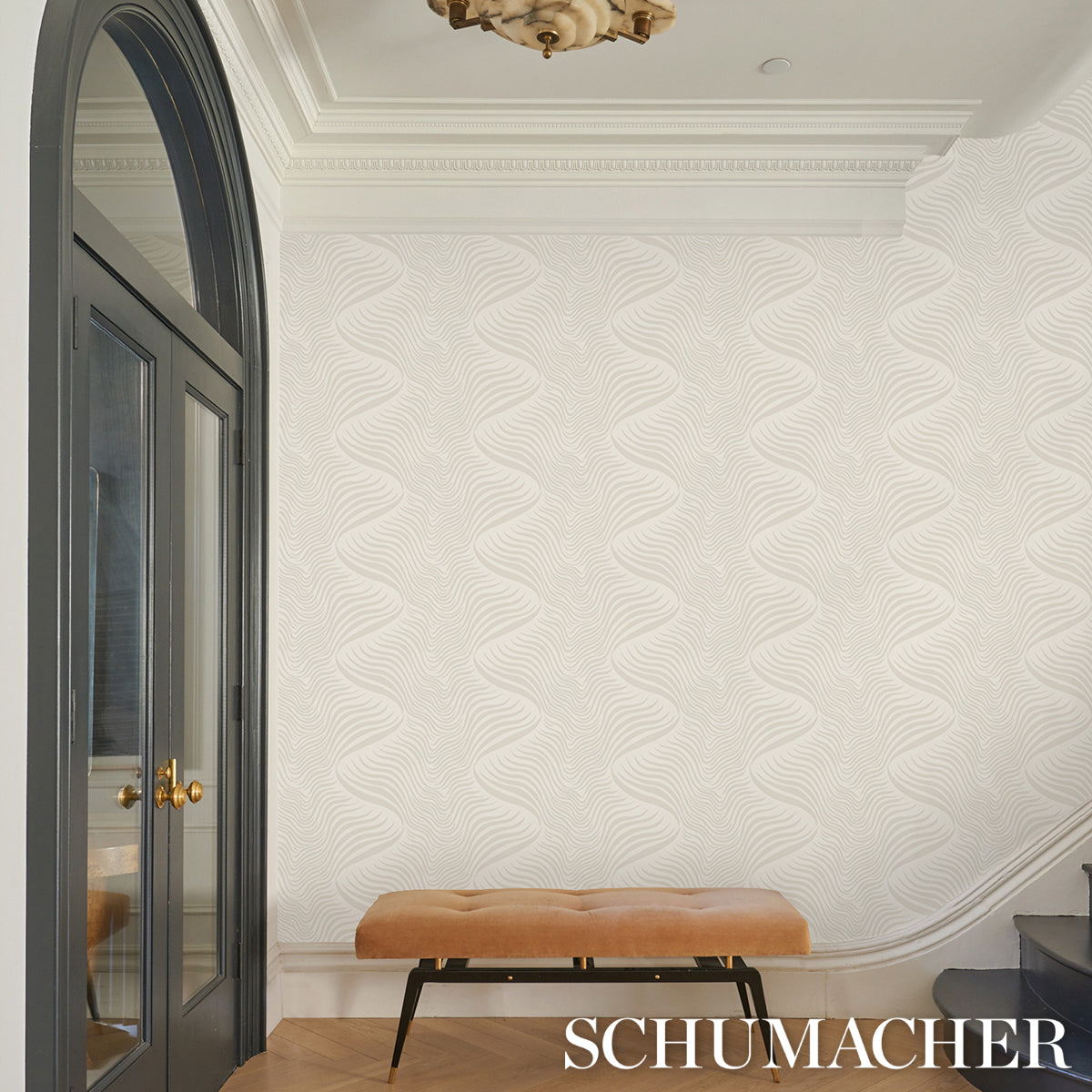 Schumacher Sauvage Dove Wallpaper Sample 5014151