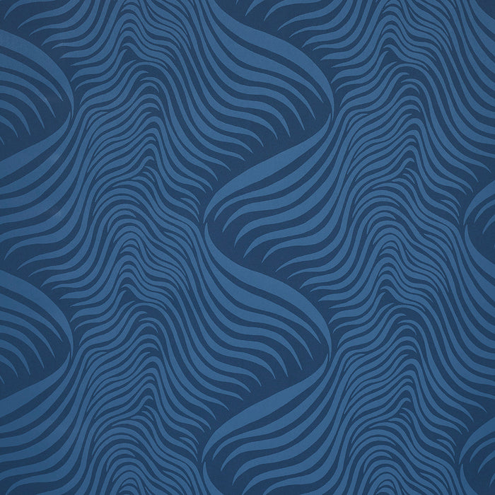 Schumacher Sauvage Navy Wallpaper Sample 5014152