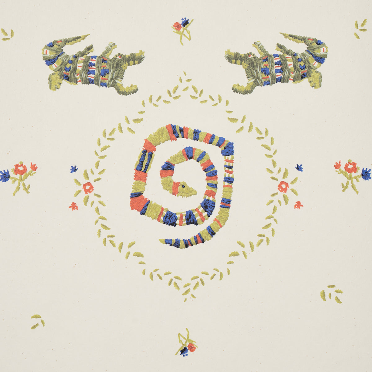 Schumacher Reptilia Bright Multi Wallpaper Sample 5014190