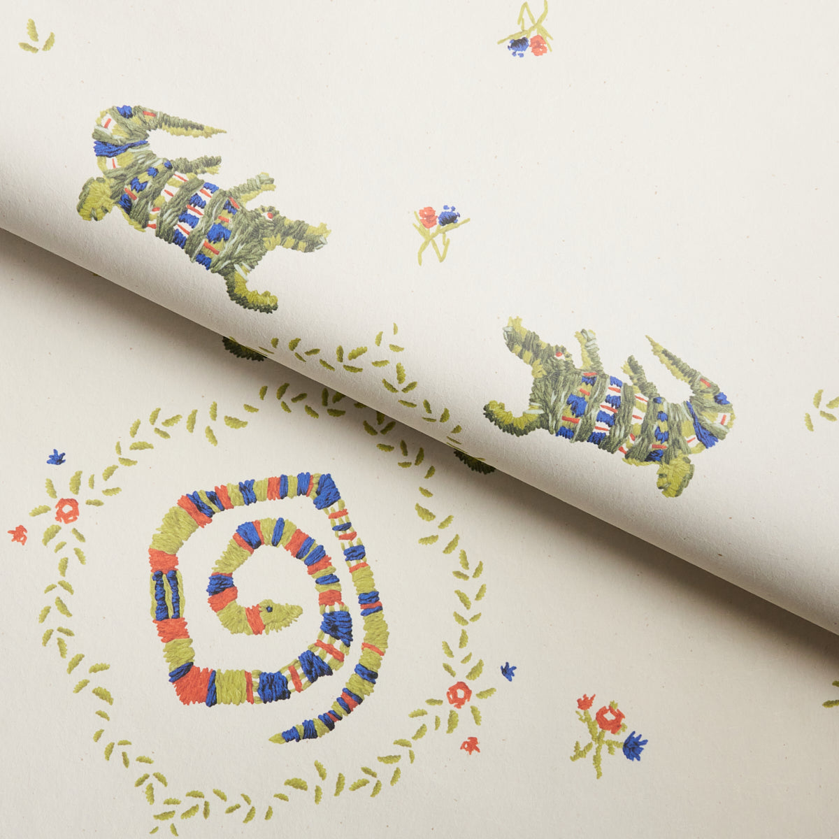 Schumacher Reptilia Bright Multi Wallpaper Sample 5014190