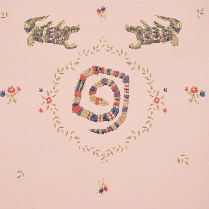 Schumacher Reptilia Muted Pink Wallpaper Sample 5014192