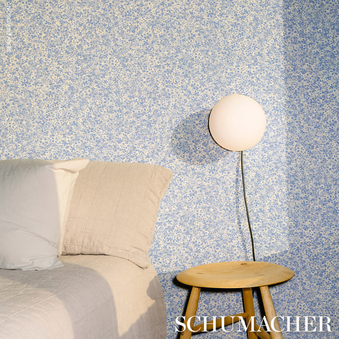 Schumacher Superbloom Cornflower Wallpaper Sample 5014200