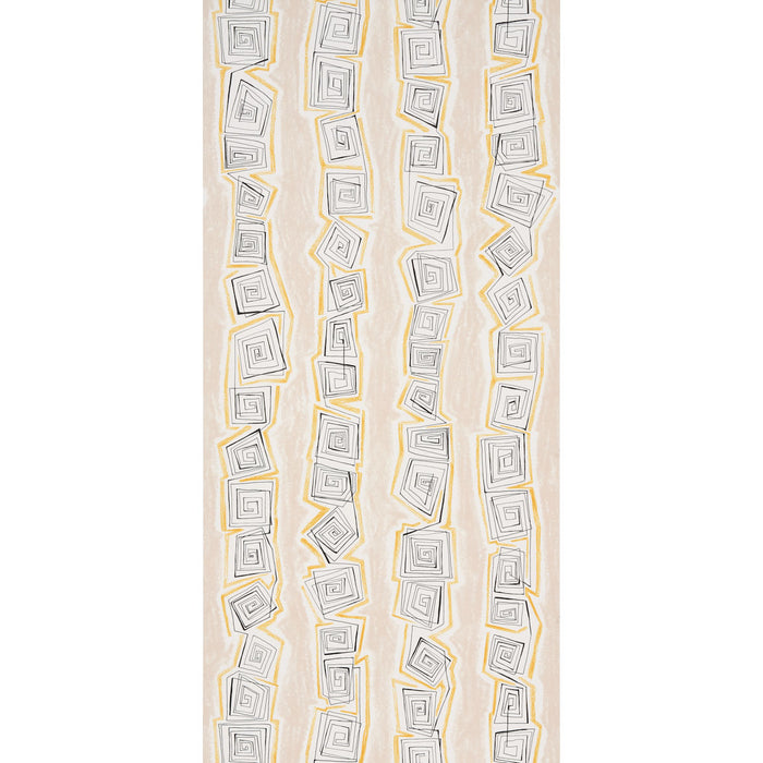 Schumacher Taboo Warm Beige Wallpaper Sample 5014210