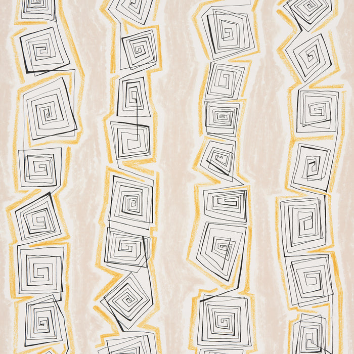 Schumacher Taboo Warm Beige Wallpaper Sample 5014210