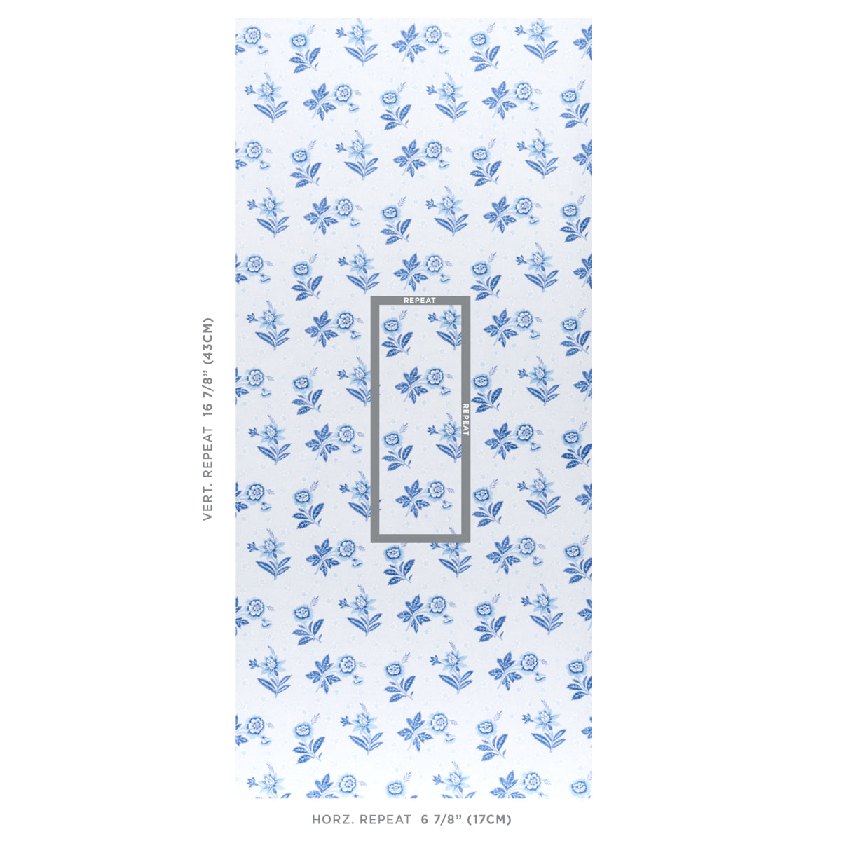 Schumacher Colline Porcelain Wallpaper Sample 5014220