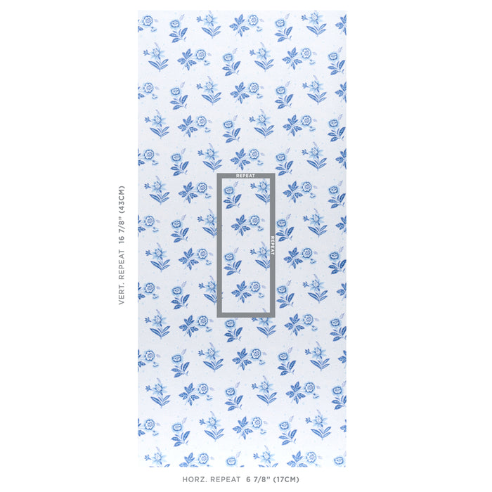 Schumacher Colline Porcelain Wallpaper Sample 5014220