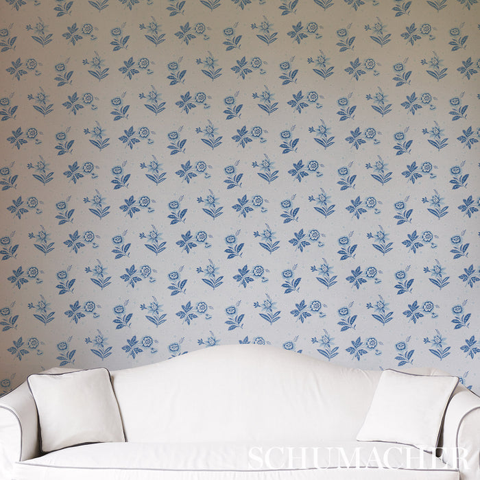 Schumacher Colline Porcelain Wallpaper Sample 5014220