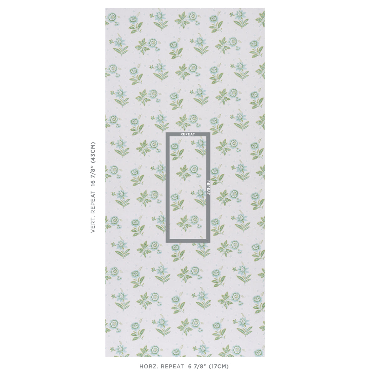 Schumacher Colline Leaf & Aqua Wallpaper 5014221