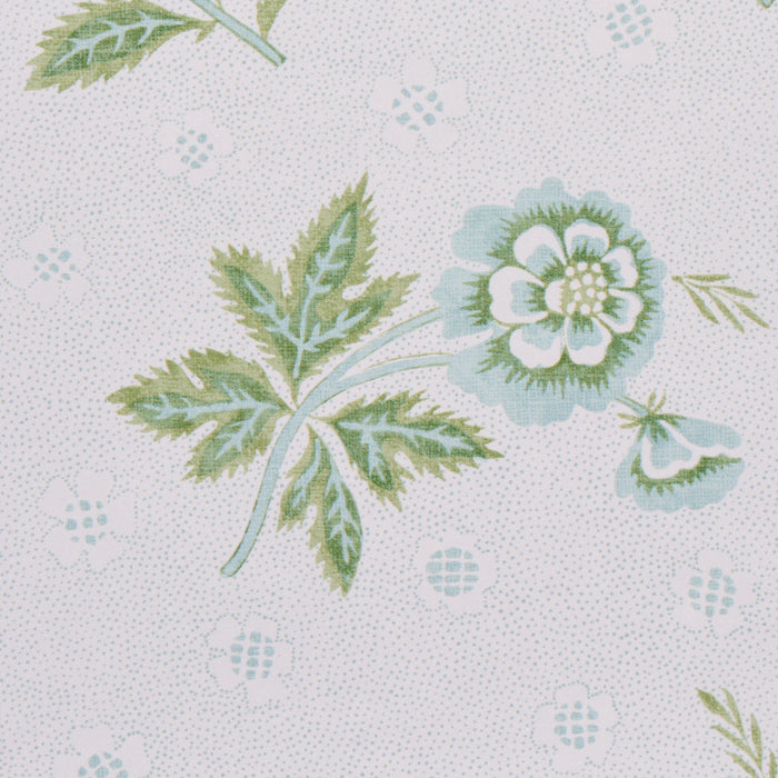 Schumacher Colline Leaf & Aqua Wallpaper Sample 5014221