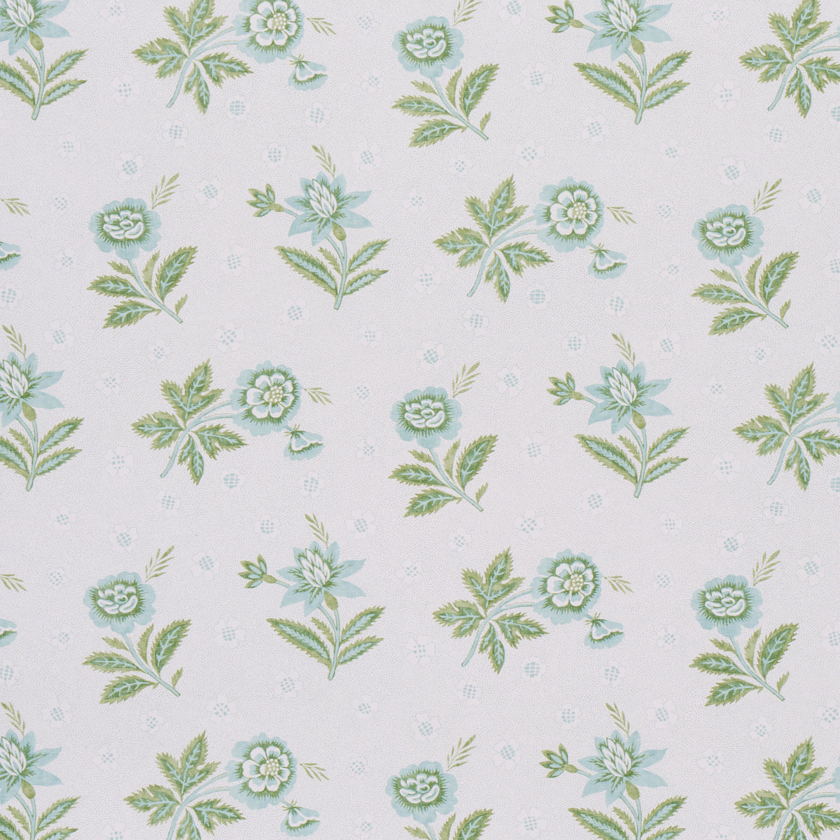 Schumacher Colline Leaf & Aqua Wallpaper 5014221