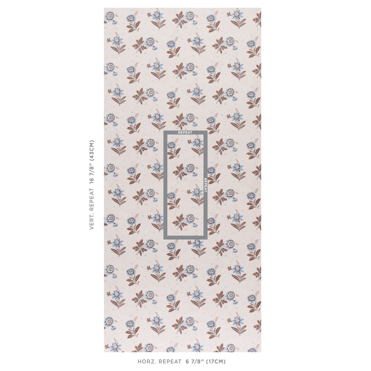 Schumacher Colline Delft & Sepia Wallpaper 5014222