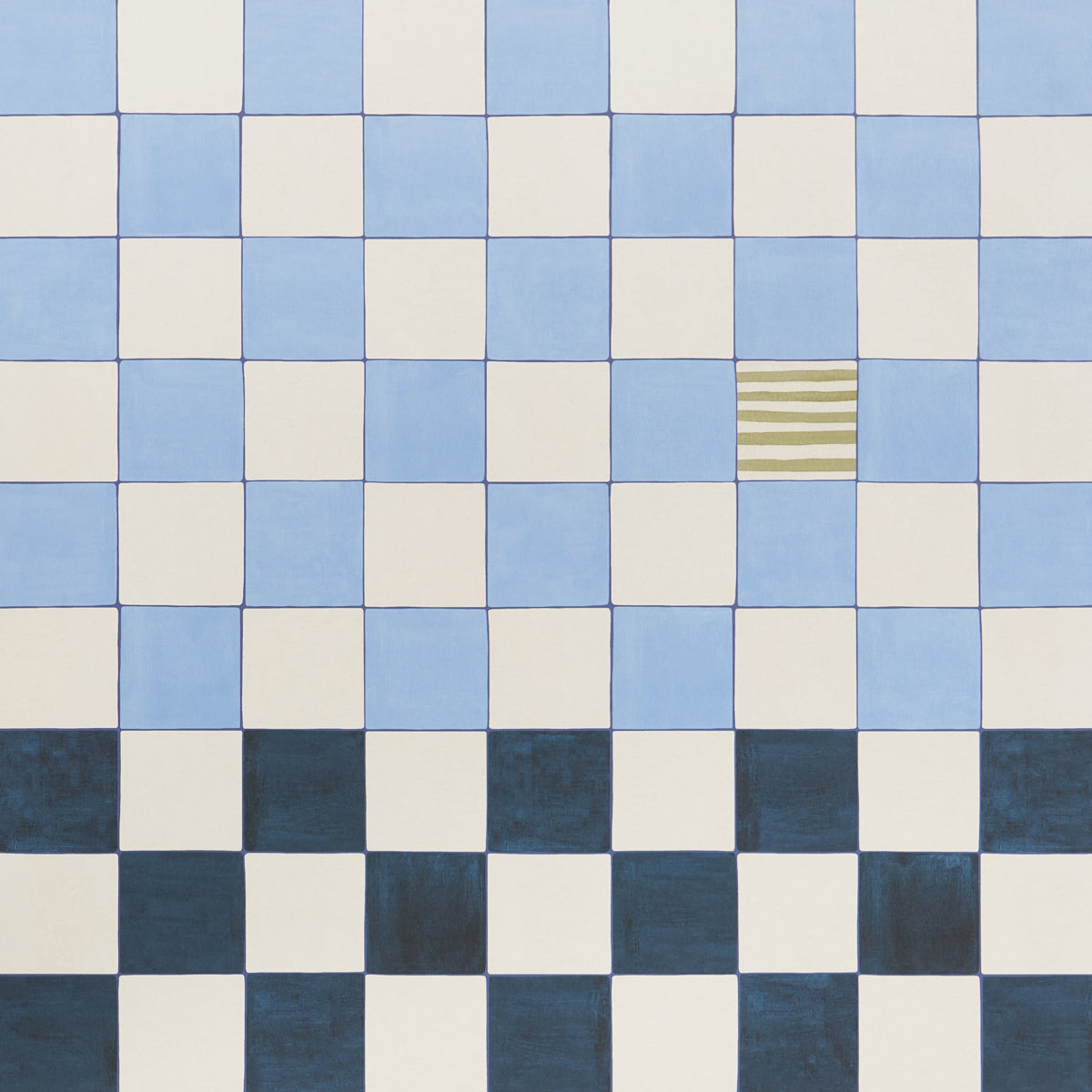 Schumacher Gambit Panel Sky & Deep Navy Wallpaper Sample 5014261