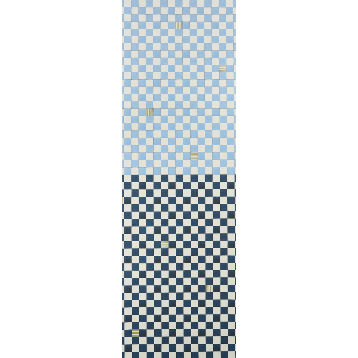 Schumacher Gambit Panel Sky & Deep Navy Wallpaper Sample 5014261
