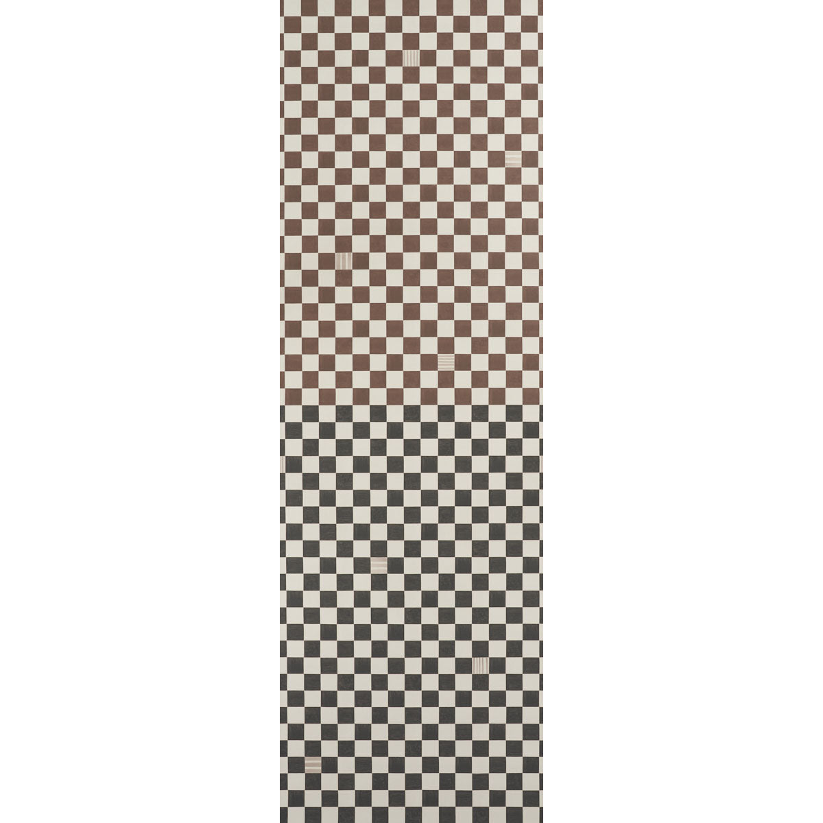 Schumacher Gambit Panel Cocoa & Charcoal Wallpaper Sample 5014263