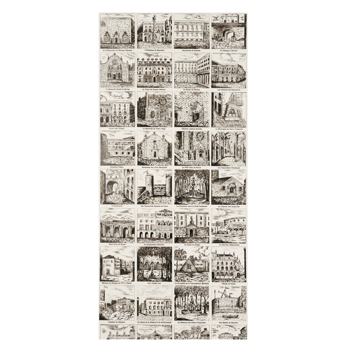 Schumacher Architecturra Newsprint Wallpaper Sample 5014270