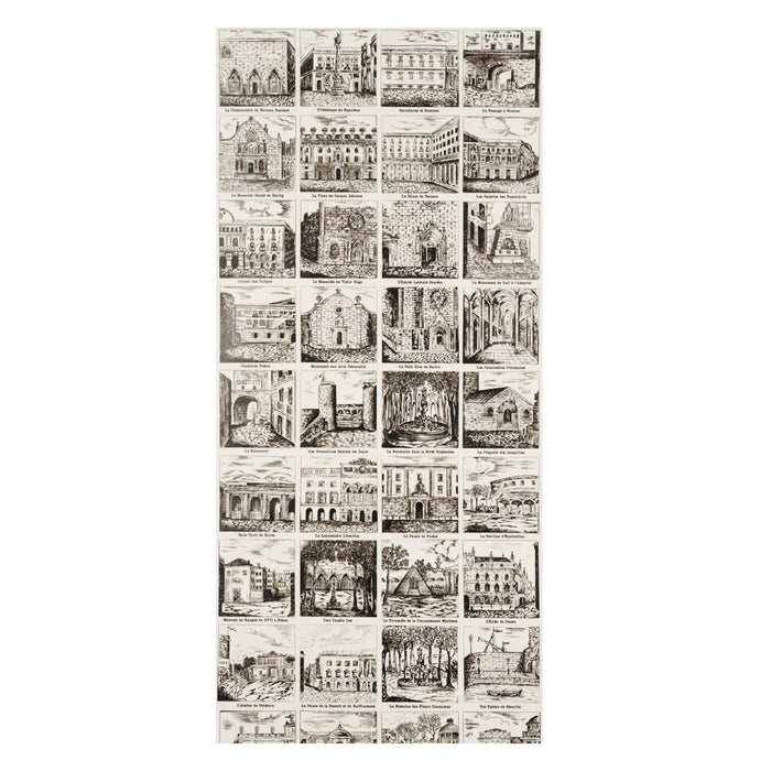 Schumacher Architecturra Newsprint Wallpaper Sample 5014270