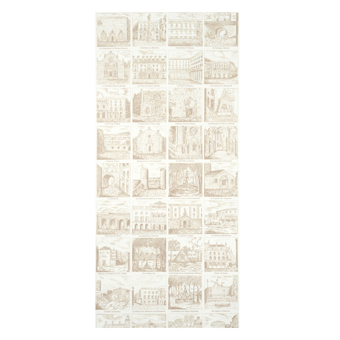 Schumacher Architecturra Ivory Wallpaper Sample 5014271