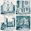 Schumacher Architecturra Teal Wallpaper Sample 5014272