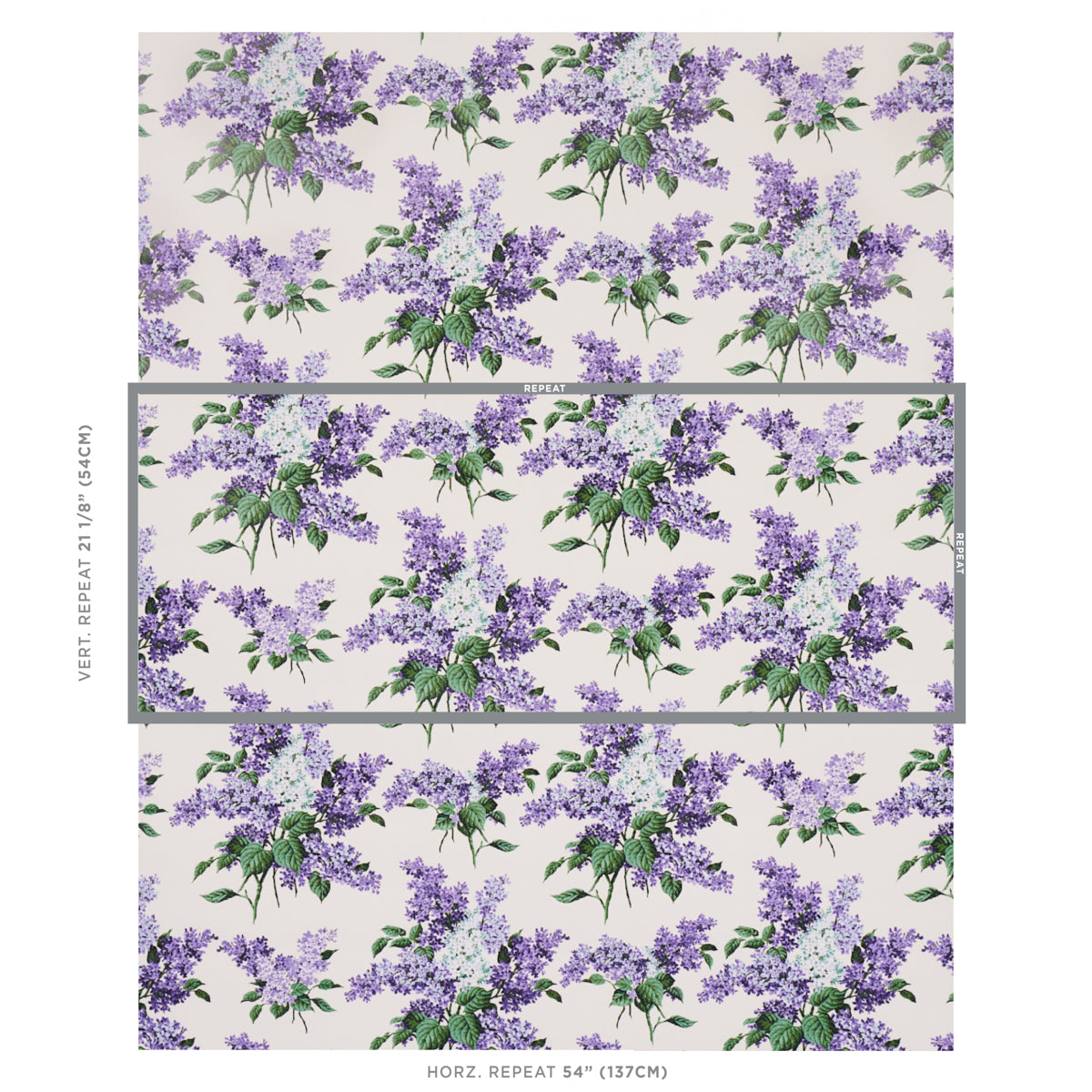 Schumacher Proust's Lilacs Purple Wallpaper Sample 5014310